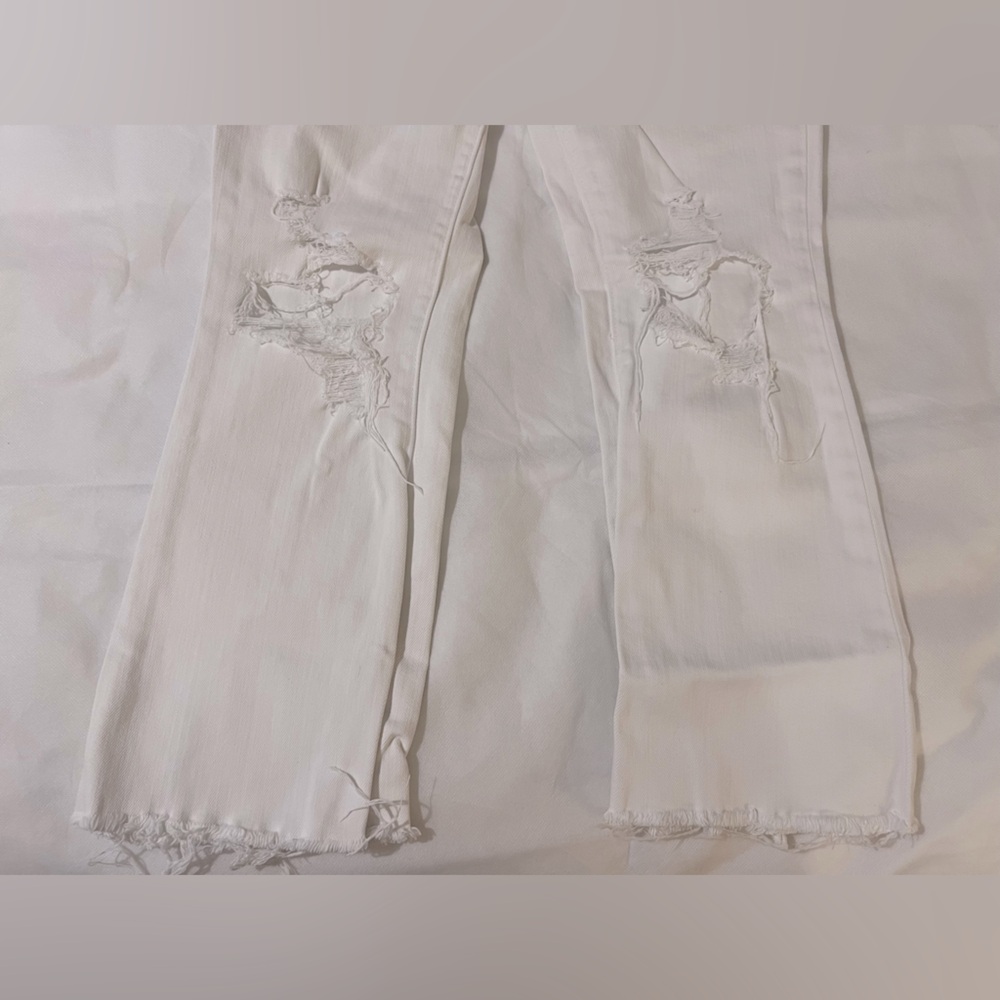 L’agence white flare jeans Sophia high rise cropped flare distressed size 27 - Picture 6 of 11